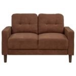 BOWEN II 3-PIECE FABRIC UPHOLSTERED TRACK ARM SOFA SET RUST - Image 8
