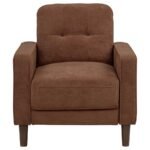 BOWEN II 3-PIECE FABRIC UPHOLSTERED TRACK ARM SOFA SET RUST - Image 12