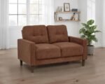 BOWEN II FABRIC UPHOLSTERED TRACK ARM LOVESEAT RUST - Image 2