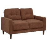 BOWEN II FABRIC UPHOLSTERED TRACK ARM LOVESEAT RUST