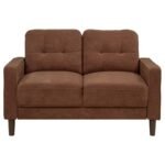 BOWEN II FABRIC UPHOLSTERED TRACK ARM LOVESEAT RUST - Image 3