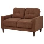 BOWEN II FABRIC UPHOLSTERED TRACK ARM LOVESEAT RUST - Image 4