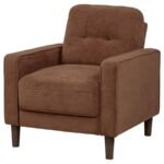 BOWEN II FABRIC UPHOLSTERED TRACK ARM ACCENT CHAIR RUST - Image 4