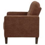 BOWEN II FABRIC UPHOLSTERED TRACK ARM ACCENT CHAIR RUST - Image 5