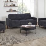 BOWEN II 3-PIECE UPHOLSTERED TRACK ARM SOFA SET STEEL GREY