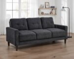 BOWEN II FABRIC UPHOLSTERED TRACK ARM SOFA STEEL GREY - Image 2