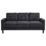 BOWEN II FABRIC UPHOLSTERED TRACK ARM SOFA STEEL GREY - Image 3