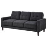 BOWEN II FABRIC UPHOLSTERED TRACK ARM SOFA STEEL GREY - Image 4