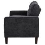 BOWEN II FABRIC UPHOLSTERED TRACK ARM LOVESEAT STEEL GREY - Image 5