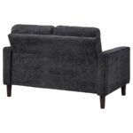 BOWEN II FABRIC UPHOLSTERED TRACK ARM LOVESEAT STEEL GREY - Image 7