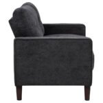 BOWEN II FABRIC UPHOLSTERED TRACK ARM LOVESEAT STEEL GREY - Image 8