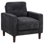 BOWEN II FABRIC UPHOLSTERED TRACK ARM CHAIR STEEL GREY