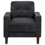 BOWEN II FABRIC UPHOLSTERED TRACK ARM CHAIR STEEL GREY - Image 3
