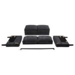 BOWEN II FABRIC UPHOLSTERED TRACK ARM CHAIR STEEL GREY - Image 9