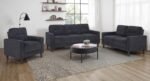 BOWEN II FABRIC UPHOLSTERED TRACK ARM CHAIR STEEL GREY - Image 12