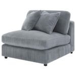 BLAINE UPHOLSTERED ARMLESS CHAIR FOG - Image 4
