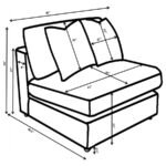 BLAINE UPHOLSTERED ARMLESS CHAIR FOG - Image 10