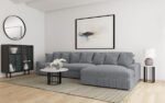 BLAINE UPHOLSTERED ARMLESS CHAIR FOG - Image 11