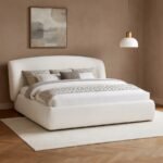 Sandro Chenille Fabric Upholstered Bed - Image 2