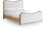 Arvada Linen Textured Fabric Upholstered Bed