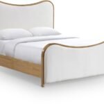 Arvada Linen Textured Fabric Upholstered Bed
