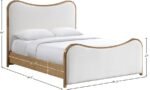 Arvada Linen Textured Fabric Upholstered Bed - Image 7
