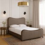 Arvada Linen Textured Fabric Upholstered Bed - Image 2