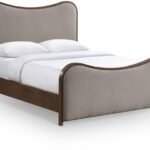 Arvada Linen Textured Fabric Upholstered Bed