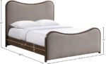 Arvada Linen Textured Fabric Upholstered Bed - Image 7