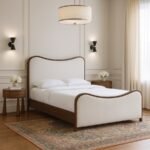 Arvada Linen Textured Fabric Upholstered Bed - Image 2