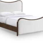 Arvada Linen Textured Fabric Upholstered Bed