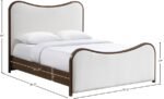 Arvada Linen Textured Fabric Upholstered Bed - Image 7