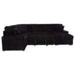 DEVONSHIRE SLEEPER SECTIONAL SOFA STORAGE CHAISE BLACK - Image 10