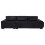 OCTAVIA UPHOLSTERED SECTIONAL CHAISE SOFA BLACK - Image 5