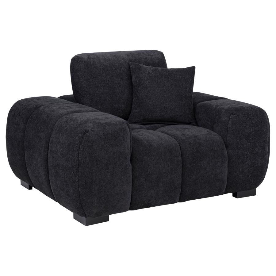 511063_02x900-1.jpg OCTAVIA UPHOLSTERED TRACK ARM ACCENT CHAIR BLACK - Image 1