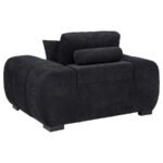 OCTAVIA UPHOLSTERED TRACK ARM ACCENT CHAIR BLACK - Image 4