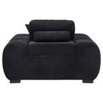 OCTAVIA UPHOLSTERED TRACK ARM ACCENT CHAIR BLACK - Image 5