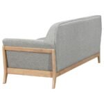 VAUGHN 3-PIECE FABRIC UPHOLSTERED FLARED ARM SOFA SET GREY - Image 5