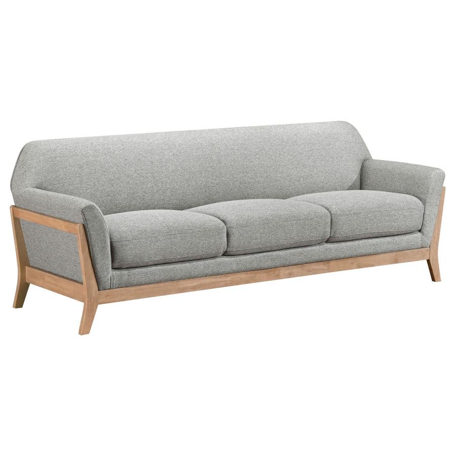 511071_02x900.jpg VAUGHN FABRIC UPHOLSTERED FLARED ARM SOFA GREY - Image 1