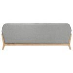 VAUGHN FABRIC UPHOLSTERED FLARED ARM SOFA GREY - Image 6