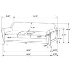 VAUGHN FABRIC UPHOLSTERED FLARED ARM SOFA GREY - Image 10