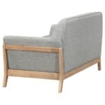 VAUGHN FABRIC UPHOLSTERED FLARED ARM LOVESEAT GREY - Image 5