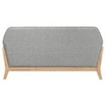 VAUGHN FABRIC UPHOLSTERED FLARED ARM LOVESEAT GREY - Image 6