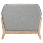 VAUGHN FABRIC UPHOLSTERED FLARED ARM ACCENT CHAIR GREY - Image 6