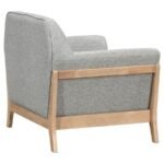 VAUGHN FABRIC UPHOLSTERED FLARED ARM ACCENT CHAIR GREY - Image 7