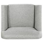 VAUGHN FABRIC UPHOLSTERED FLARED ARM ACCENT CHAIR GREY - Image 8