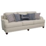 GLENN 3-PIECE UPHOLSTERED SOFA SET LIGHT GREY AND BLUE - Image 3