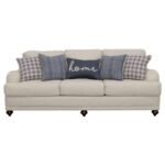 GLENN 3-PIECE UPHOLSTERED SOFA SET LIGHT GREY AND BLUE - Image 4