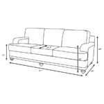 GLENN 3-PIECE UPHOLSTERED SOFA SET LIGHT GREY AND BLUE - Image 12