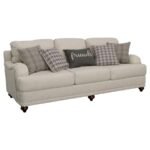 GLENN 3-PIECE UPHOLSTERED SOFA SET LIGHT GREY AND GREY - Image 3